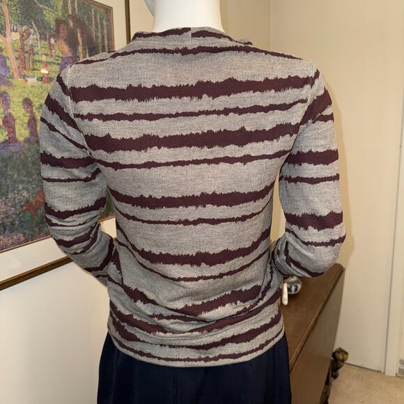 A.L.C. Grey and Black Striped Top Size Small - Picture 2 of 7